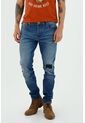 Jean Para Hombre Tennis, Jeans Skinny Plano Cintura Con Pretina de Tennis