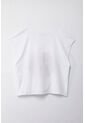 Tennis Camiseta Boxy Fit Amplia Blanca Para Mujer de Tennis
