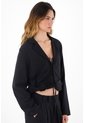 Tennis Chaqueta Con Sesgo En Ruedo Negra Para Mujer de Tennis