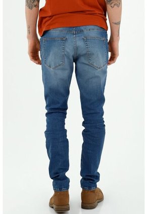 Jean Para Hombre Tennis, Jeans Skinny Plano Cintura Con Pretina