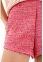 Bermuda Corta Rosada En Tweed Para Mujer de Tennis
