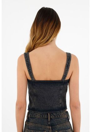 Tennis Chaleco Azul Con Cierre Para Mujer