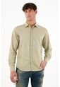 Tennis Camisa De Tela Oxford Manga Larga Verde Para Hombre de Tennis