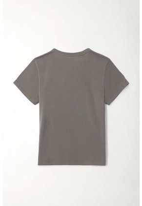Tennis Camiseta Básica Estampada Gris Para Mujer