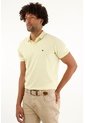 Tennis Polo Slim Fit Amarilla Licra Para Hombre de Tennis