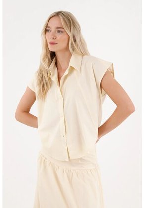 Tennis Camisa En Popelina Crudo Para Mujer
