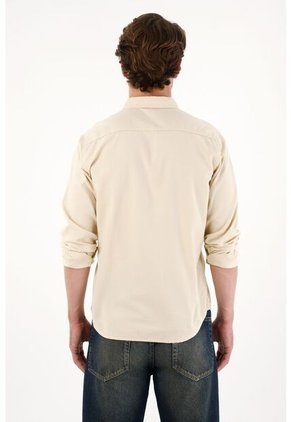 Tennis Camisa Manga Larga Con Raqueta Bordada Verde Para Hombre