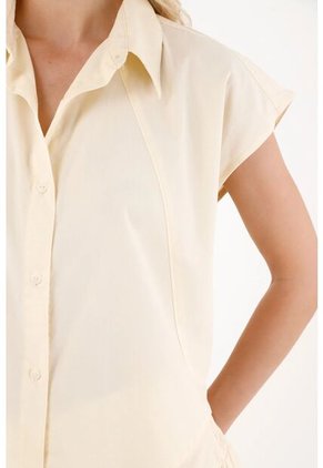 Tennis Camisa En Popelina Crudo Para Mujer