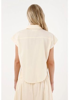 Tennis Camisa En Popelina Crudo Para Mujer