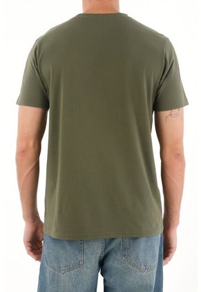 Tennis Camiseta Verde Cuello Redondo Para Hombre