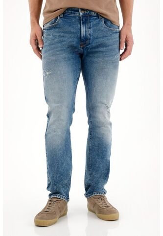 Tennis Jean Nudy Con Desgastes Localizados Azul Para Hombre Tennis
