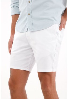 Tennis Bermuda Tipo Chino Blanca Para Hombre