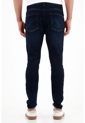 Tennis Jean Super Skinny Azul Oscuro Para Hombre