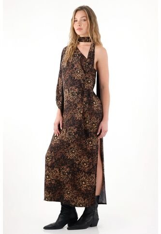 Tennis Vestido Largo Amplio Con Estampado De Flores Para Mujer Tennis