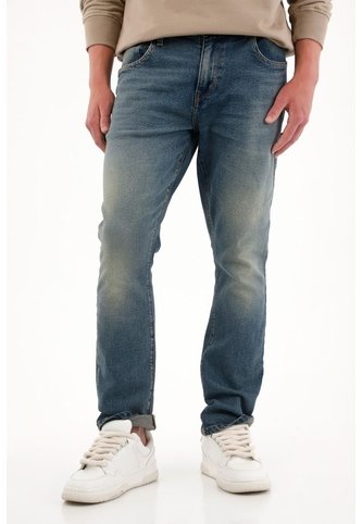 Tennis Jean Nudy Tono Medio Con Bigotes Azul Para Hombre Tennis