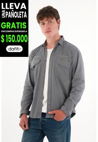 Tennis Camisa Con Bolsillos De Tapa Gris Para Hombre Tennis