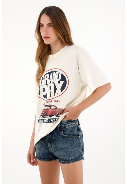 Tennis Short En Denim Tono Oscuro Para Mujer