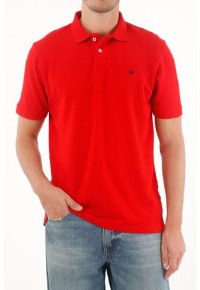 Tennis Polo Roja 100% Algodón Para Hombre