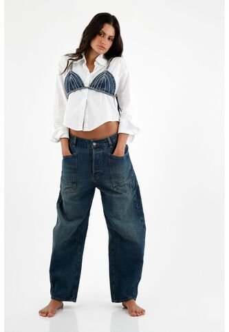 Tennis Camisa Tipo Top Azul Para Mujer Tennis