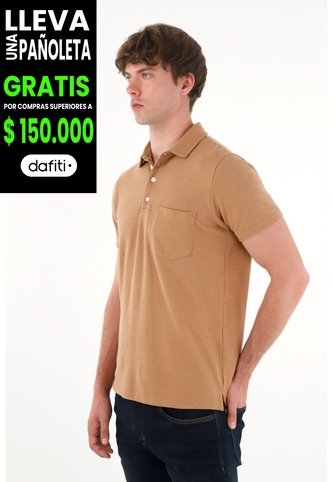 Tennis Camiseta Polo Manga Corta Café Para Hombre Tennis