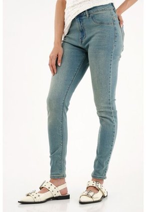 Tennis Jean Super Slim Azul Para Mujer