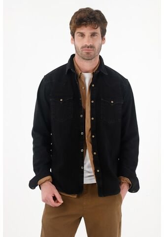 Tennis Camisa En Denim Tono Oscuro Azul Para Hombre Tennis