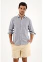 Tennis Camisa Azul Oscuro A Rayas Manga Larga Para Hombre de Tennis