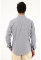 Tennis Camisa Azul Oscuro A Rayas Manga Larga Para Hombre de Tennis