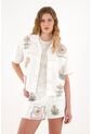 Tennis Camisa Manga Corta Con Estampados Localizados Para Mujer de Tennis