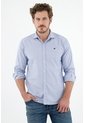 Tennis Camisa Azul Con Cuello Francés Para Hombre de Tennis