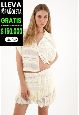 Tennis Camisa Boxy Fit Con Textura Crudo Para Mujer Tennis