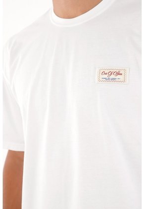 Tennis Camiseta Jersey Con Mini Aplique Blanca Para Hombre