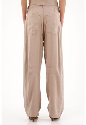 Tennis Pantalón Horseshoe De Tela Con Caída Crudo Para Mujer