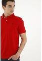 Polo Roja 100% Algodón Para Hombre de Tennis