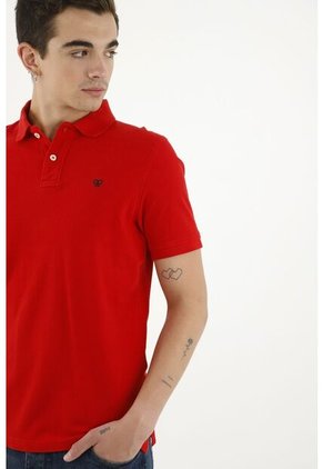Polo Roja 100% Algodón Para Hombre