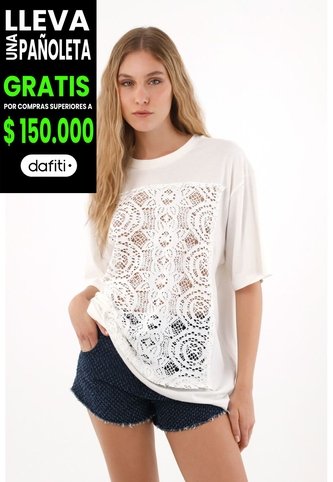 Tennis Camiseta Manga Corta De Silueta Amplia Crudo Para Mujer Tennis