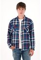Tennis Camisa Manga Larga Con Diseño A Cuadros Multicolor Con Textura Lisa Para Hombre de Tennis