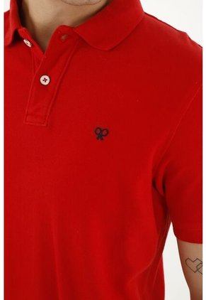 Polo Roja 100% Algodón Para Hombre