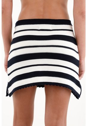 Tennis Falda Azul Corta Y Tejida Para Mujer