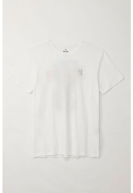 Tennis Camiseta Básica Manga Corta Blanca Para Hombre
