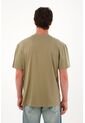 Tennis Camiseta Básica Estampada En Espalda Verde Para Hombre de Tennis