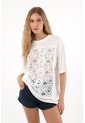 Tennis Camiseta Manga Corta De Silueta Amplia Crudo Para Mujer de Tennis