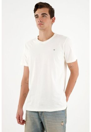 Camiseta Crudo Manga Corta Para Hombre