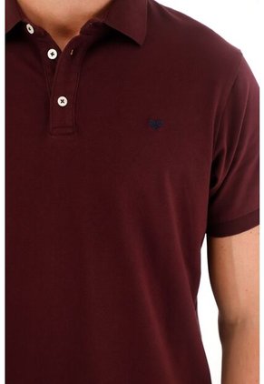 Polo Roja Cuello Tejido Para Hombre