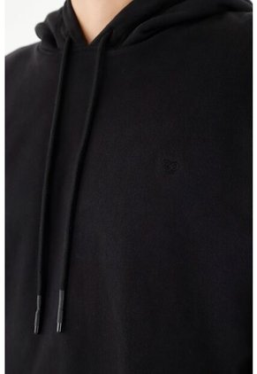 Buzo Tipo Hoodie Negro Para Hombre