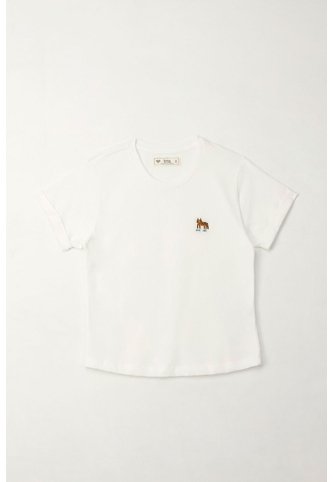 Camiseta Básica Manga Corta Crudo Para Niña Tennis