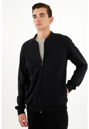 Buzo Abierto Negro Para Hombre