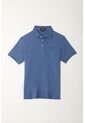 Tennis Polo Azul Lycra-Algodón Para Hombre de Tennis