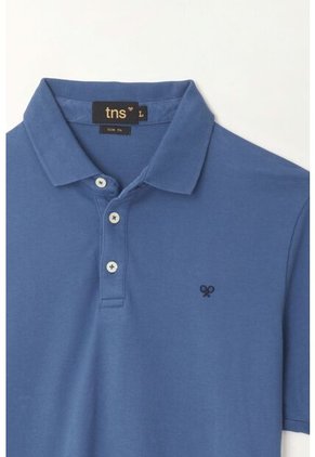 Tennis Polo Azul Lycra-Algodón Para Hombre