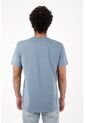 Tennis Camiseta Para Hombre De Algodón Azul Fit Clásico Con Bordado de Tennis